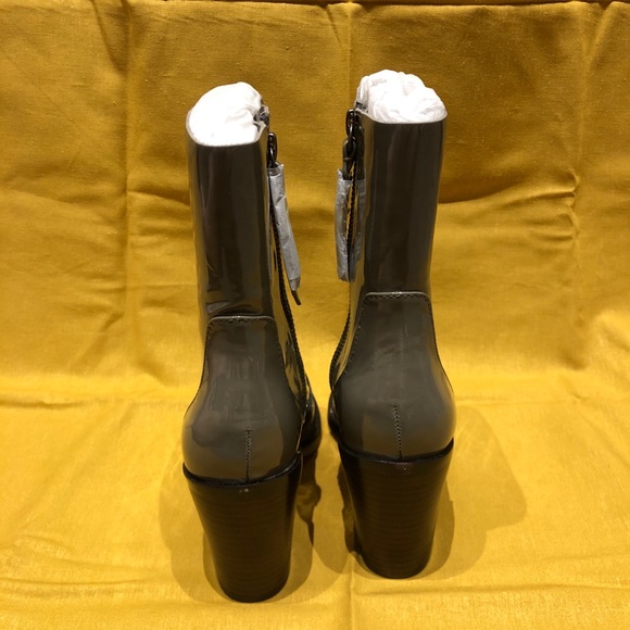 Splendid Roselyn Patent Stacked Heel Sock Boots - Picture 4 of 8